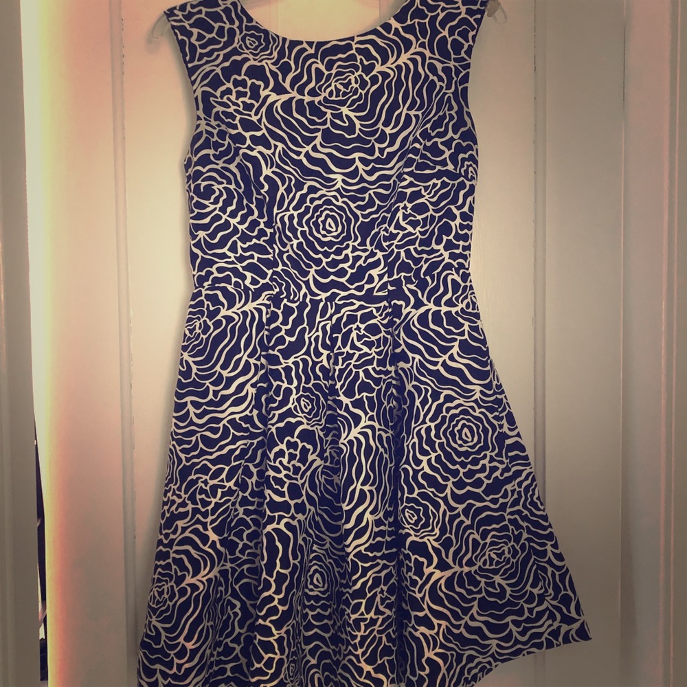Black and white floral dress